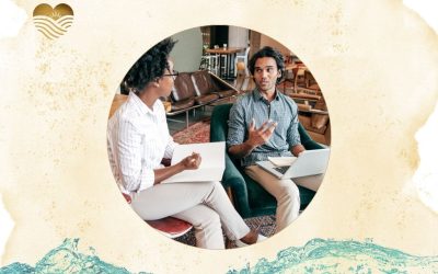 Two leaders connecting in conversation